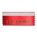 1-5/8"x4" Horizontal Stock Title Ribbon W/ Tape (Treasurer)